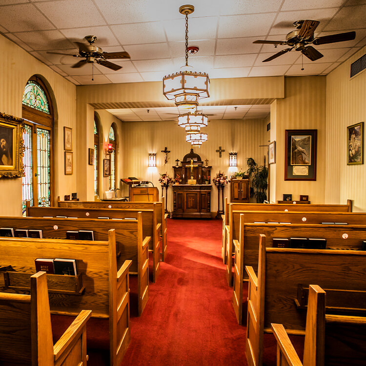 Our senior living residents often use our chapel