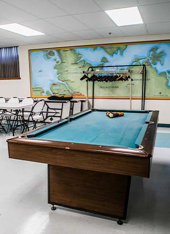 Play billiards in our retirement community