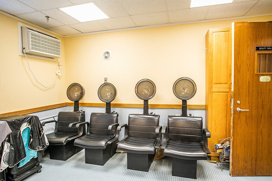 Our barbershop is one of our senior living amenities