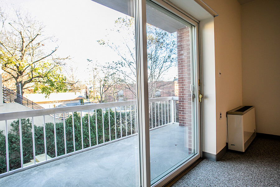 Our senior independent living units have balconies
