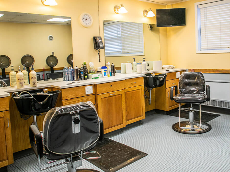 Get your haircut in the barbershop at the Plattduetsche Home Society
